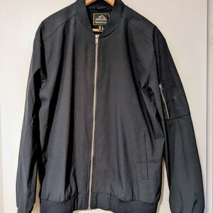 Men's Black Casual Jacket - Lightweight Bomber Style